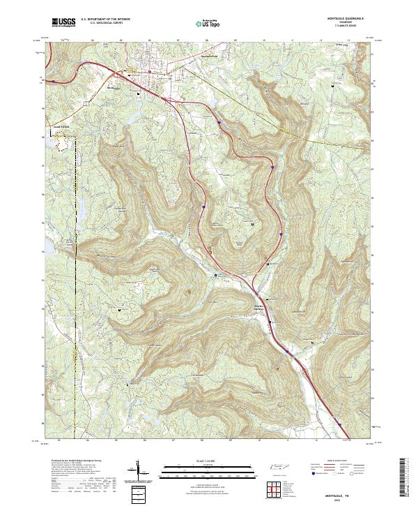 Monteagle, TN — USGS 7.5-minute topo (2022)