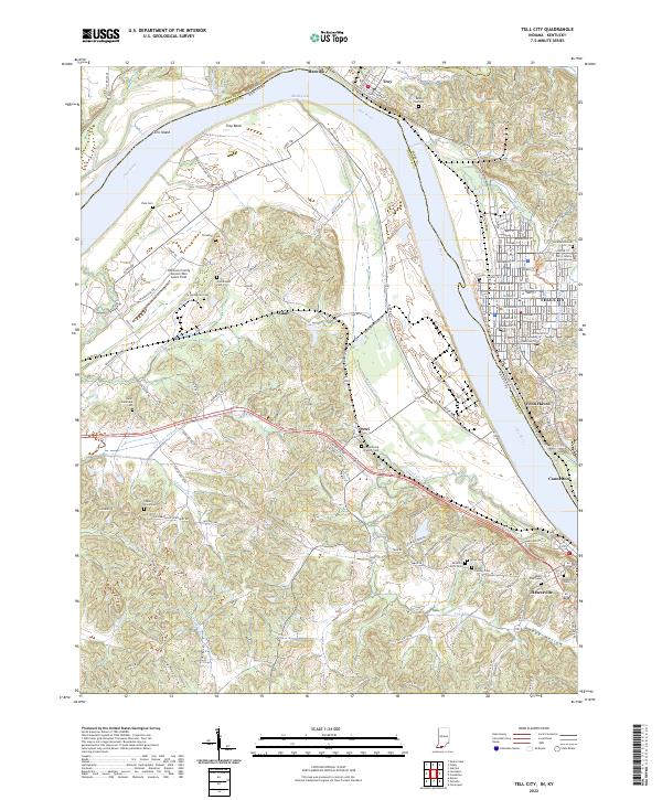 Tell City, IN-KY — USGS 7.5-minute topo (2022)
