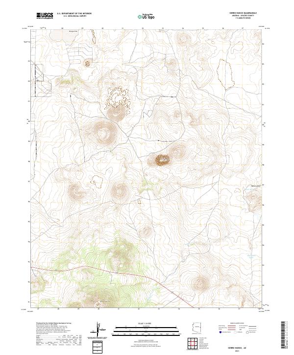 Cerro Hueco, AZ — USGS 7.5-minute topo (2021)