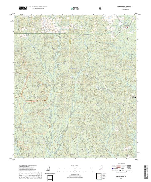 Strengthford, MS — USGS 7.5-minute topo (2024)