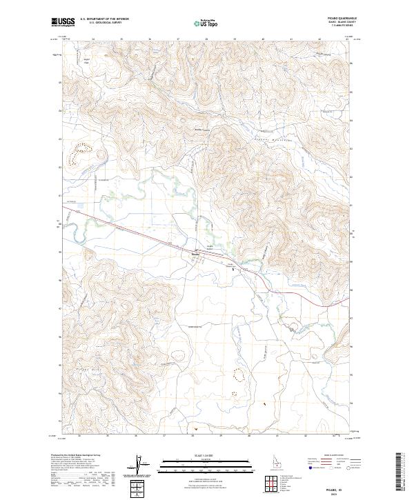 Picabo, ID — USGS 7.5-minute topo (2023)