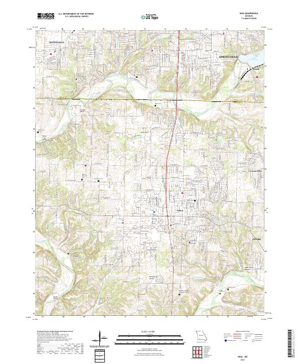 Nixa, MO — USGS 7.5-minute topo (2021)