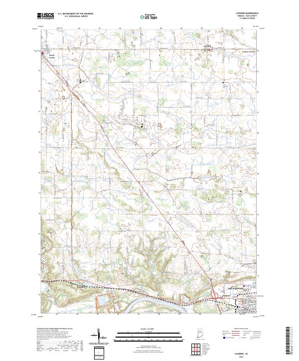 Lucerne, IN — USGS 7.5-minute topo (2022)