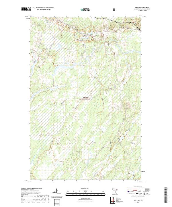 Bird Lake, MN — USGS 7.5-minute topo (2022)