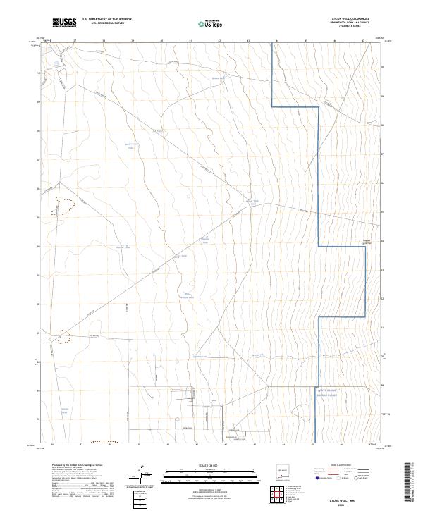 Taylor Well, NM — USGS 7.5-minute topo (2023)
