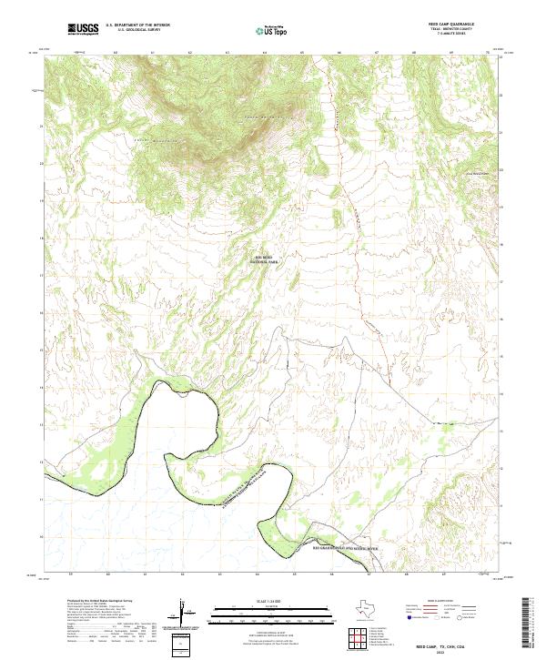 Reed Camp, TX,CHH,COA, US — USGS 7.5-minute topo (2022)