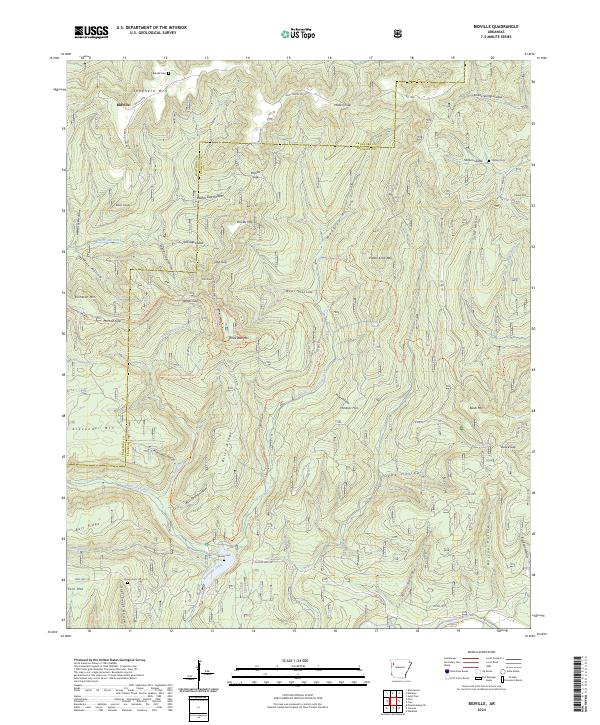 Bidville, AR — USGS 7.5-minute topo (2024)