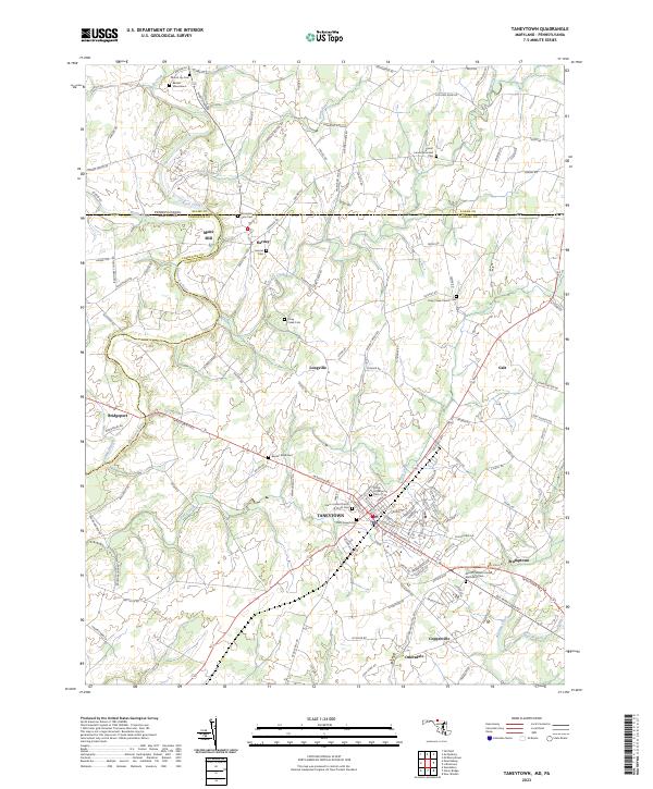 Taneytown, MD-PA — USGS 7.5-minute topo (2023)