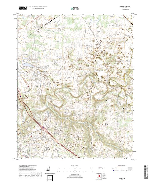 Sango, TN — USGS 7.5-minute topo (2022)