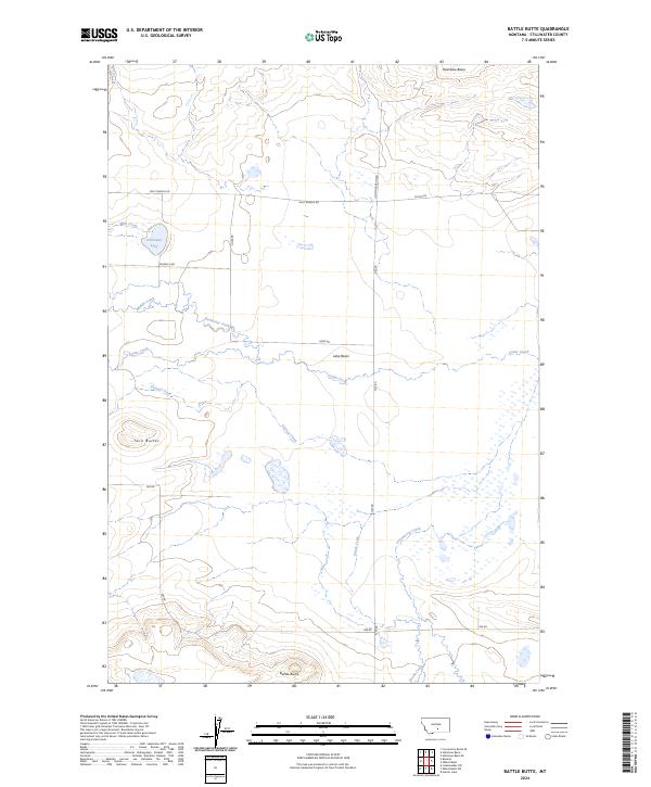 Battle Butte, MT — USGS 7.5-minute topo (2024)
