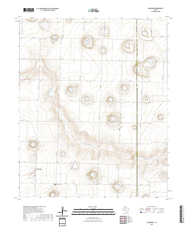 Lazbuddie, TX — USGS 7.5-minute topo (2022)