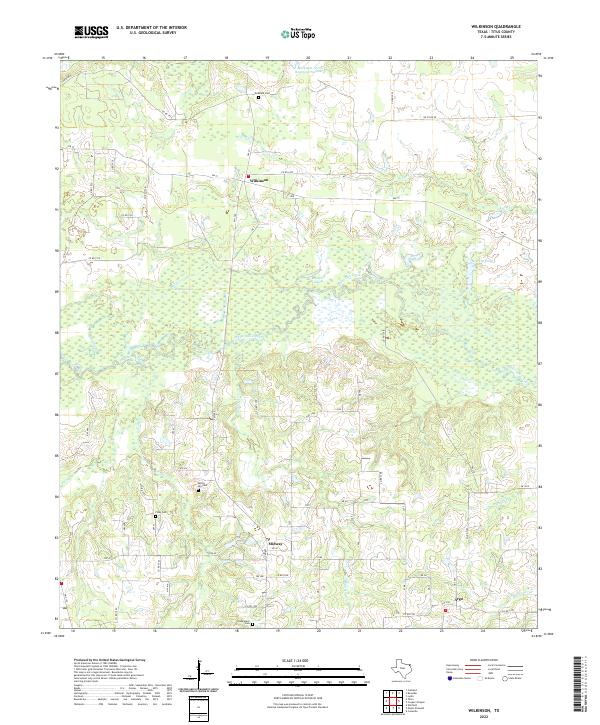 Wilkinson, TX — USGS 7.5-minute topo (2022)