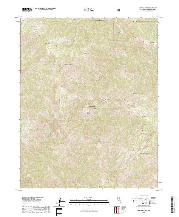 Ventana Cones, CA — USGS 7.5-minute topo (2021)