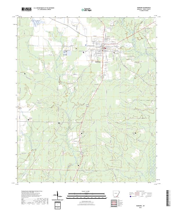Hamburg, AR — USGS 7.5-minute topo (2024)