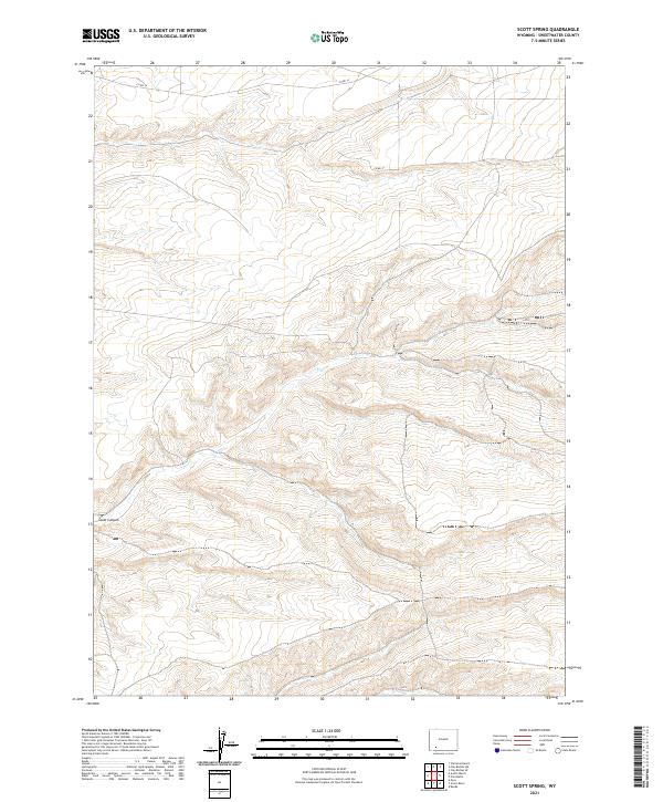 Scott Spring, WY — USGS 7.5-minute topo (2021)