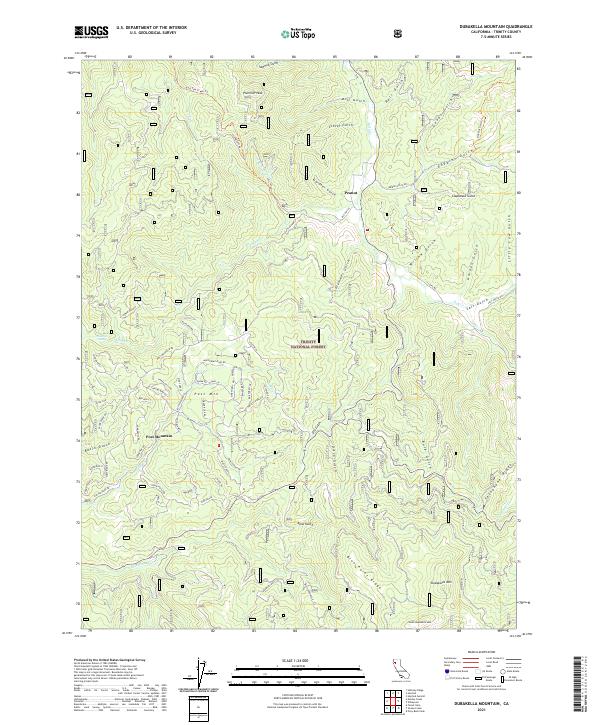 Dubakella Mountain, CA — USGS 7.5-minute topo (2021)