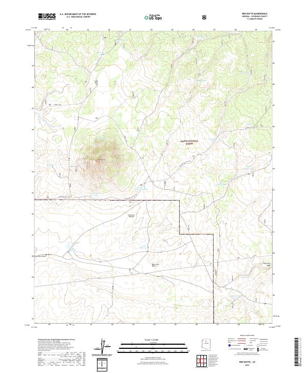 Red Butte, AZ — USGS 7.5-minute topo (2021)