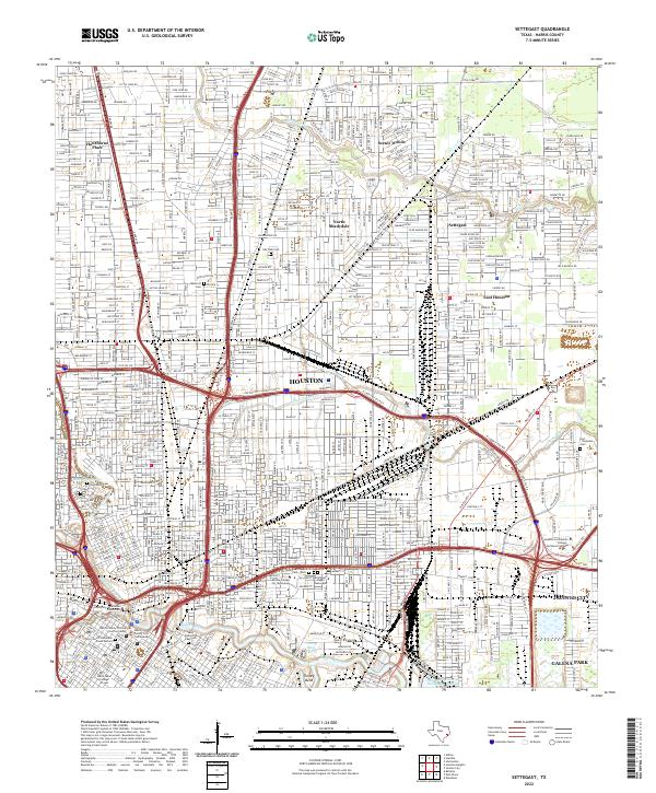 Settegast, TX — USGS 7.5-minute topo (2022)