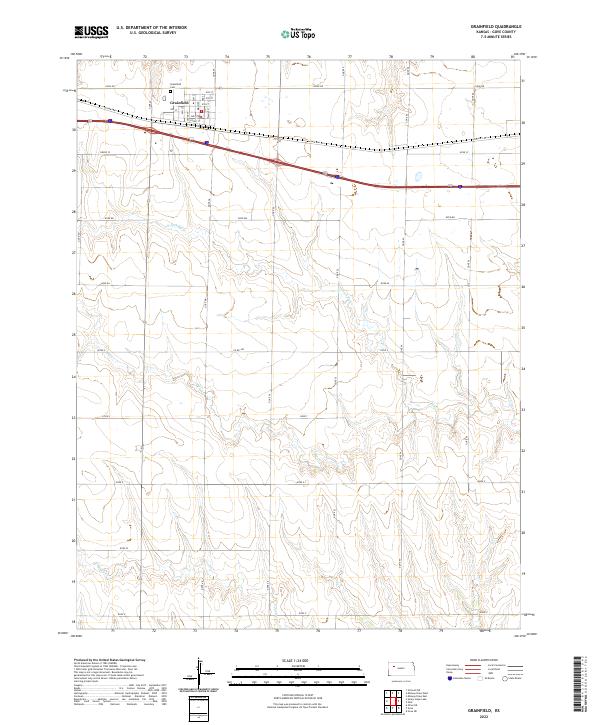 Grainfield, KS — USGS 7.5-minute topo (2022)
