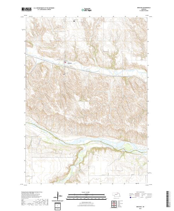 Bristow, NE — USGS 7.5-minute topo (2021)