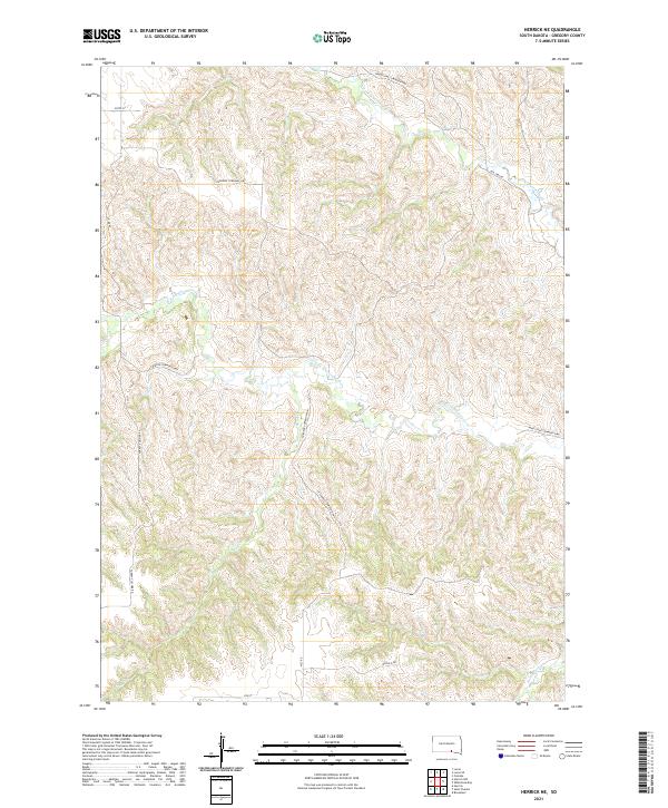 Herrick NE, SD — USGS 7.5-minute topo (2021)
