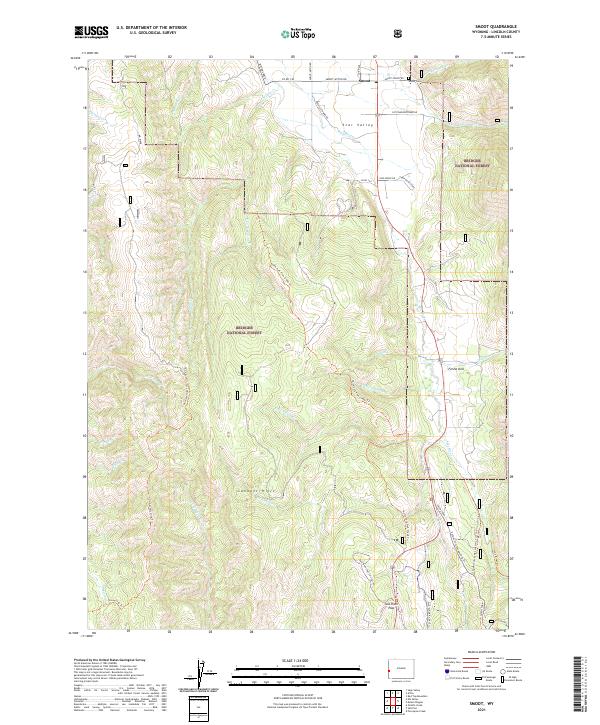 Smoot, WY — USGS 7.5-minute topo (2021)