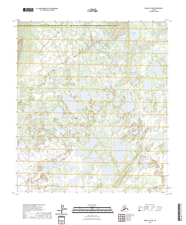 Denali D-4 NW, AK — USGS 7.5-minute topo (2023)