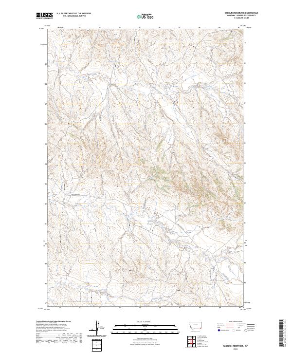 Sanburn Reservoir, MT — USGS 7.5-minute topo (2024)