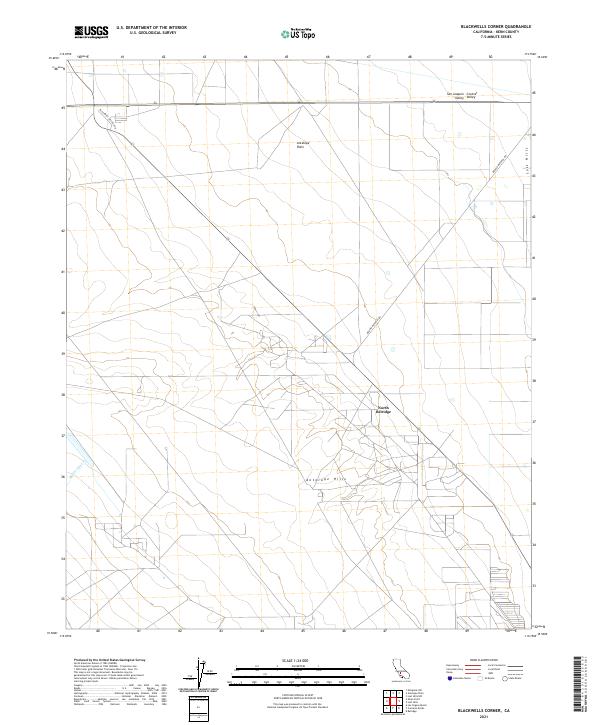 Blackwells Corner, CA — USGS 7.5-minute topo (2021)