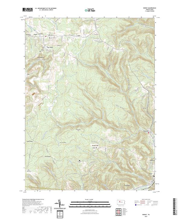 Kersey, PA — USGS 7.5-minute topo (2023)