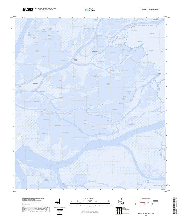 Pass a Loutre West, LA — USGS 7.5-minute topo (2024)