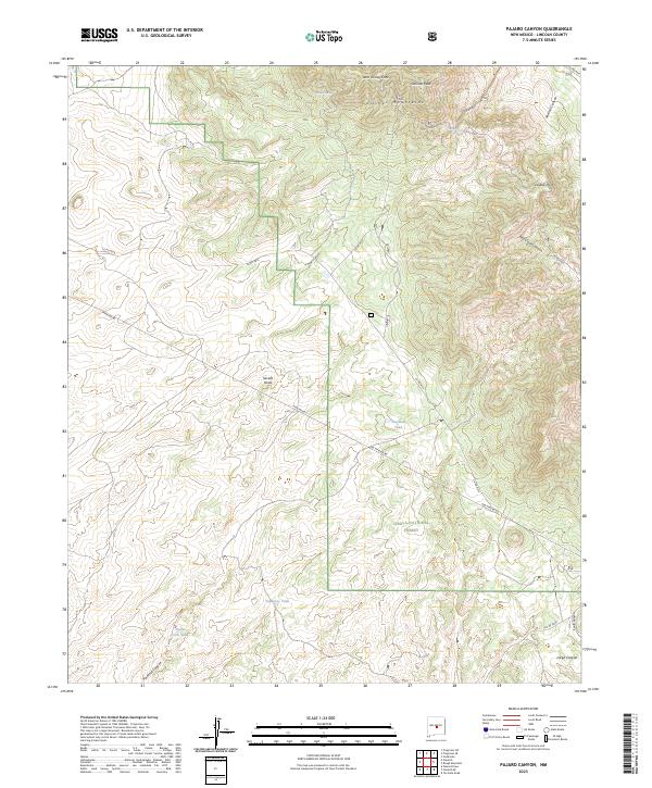 Pajaro Canyon, NM — USGS 7.5-minute topo (2023)
