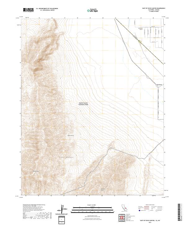East of Echo Canyon, CA-NV — USGS 7.5-minute topo (2021)
