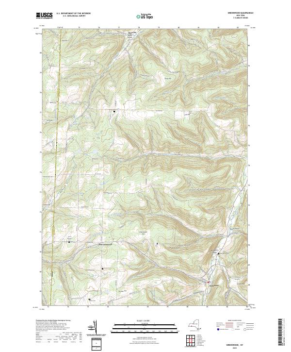 Greenwood, NY — USGS 7.5-minute topo (2023)