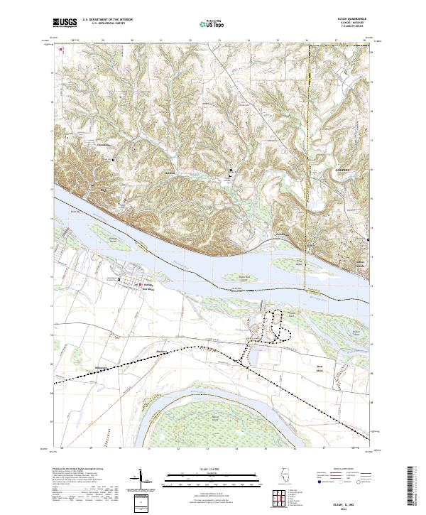 Elsah, IL-MO — USGS 7.5-minute topo (2024)