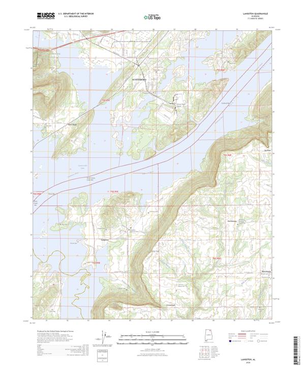 Langston, AL — USGS 7.5-minute topo (2026)