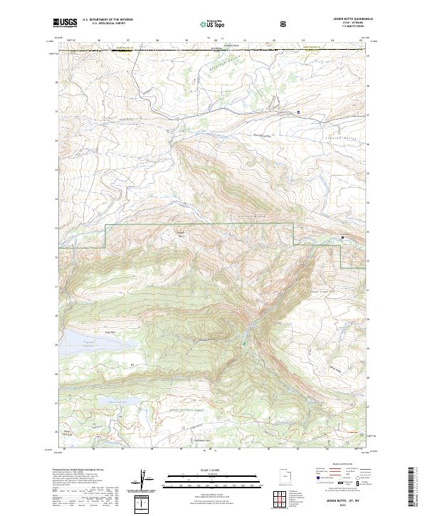 Jessen Butte, UT-WY — USGS 7.5-minute topo (2023)