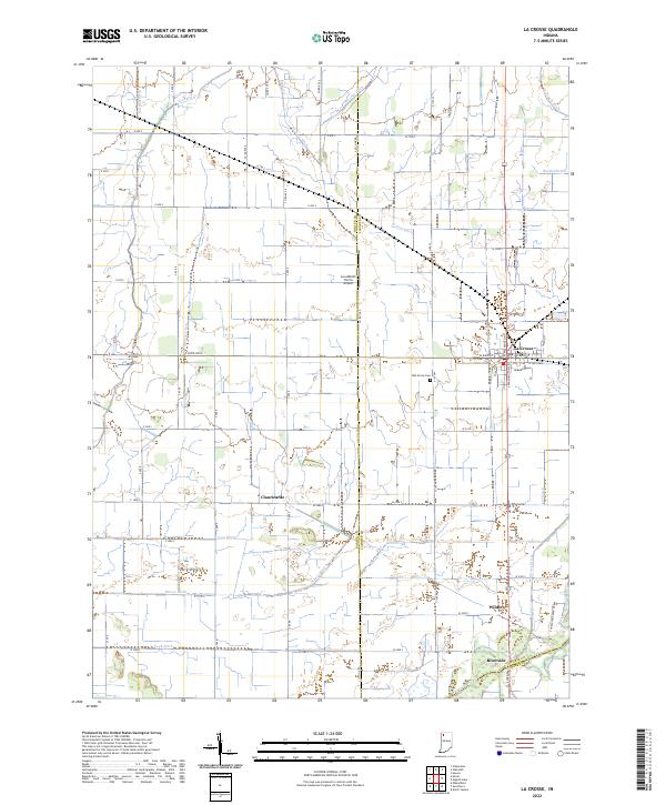La Crosse, IN — USGS 7.5-minute topo (2022)