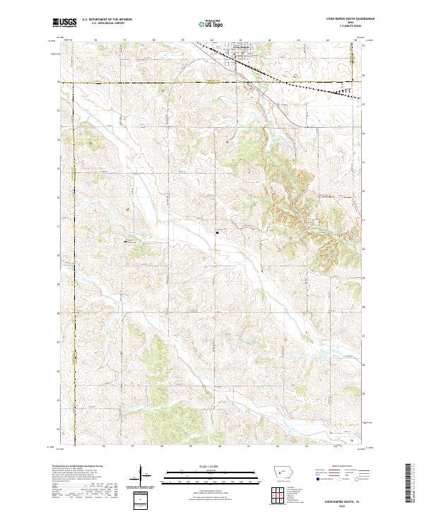 Coon Rapids South, IA — USGS 7.5-minute topo (2022)