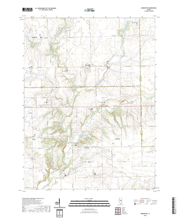 Armington, IL — USGS 7.5-minute topo (2024)