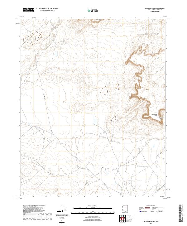 Monument Point, AZ — USGS 7.5-minute topo (2021)