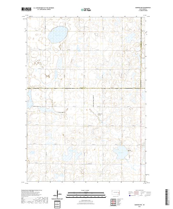 Madison NW, SD — USGS 7.5-minute topo (2021)