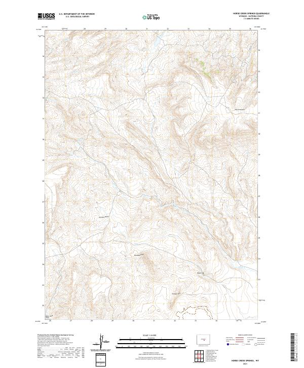 Horse Creek Springs, WY — USGS 7.5-minute topo (2021)