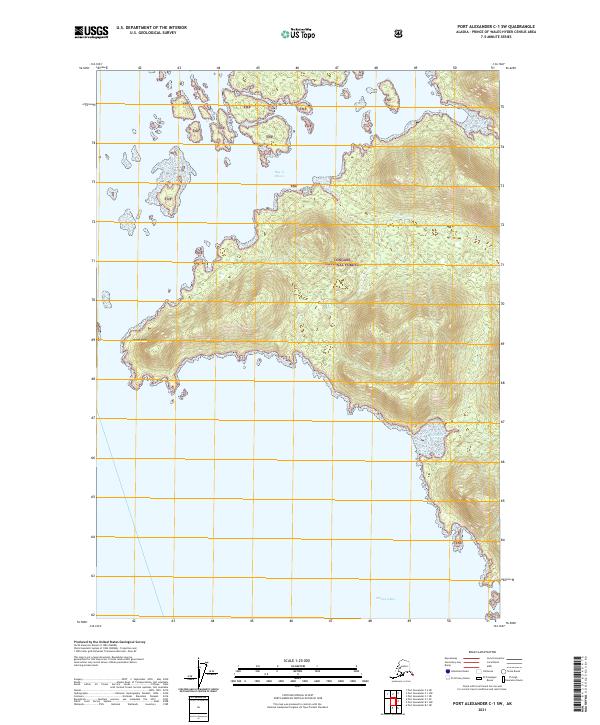 Port Alexander C-1 SW, AK — USGS 7.5-minute topo (2021)