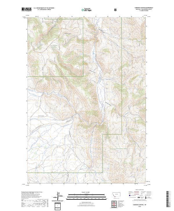 Caboose Canyon, MT — USGS 7.5-minute topo (2024)