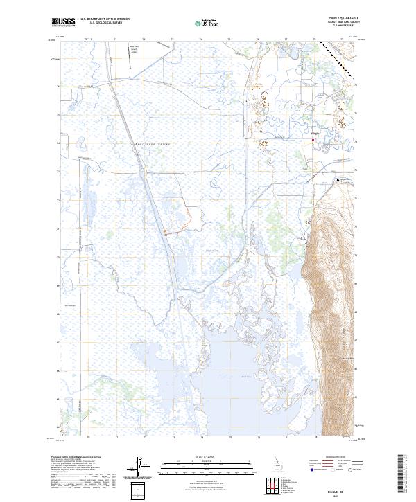 Dingle, ID — USGS 7.5-minute topo (2023)