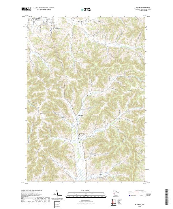 Tamarack, WI — USGS 7.5-minute topo (2022)