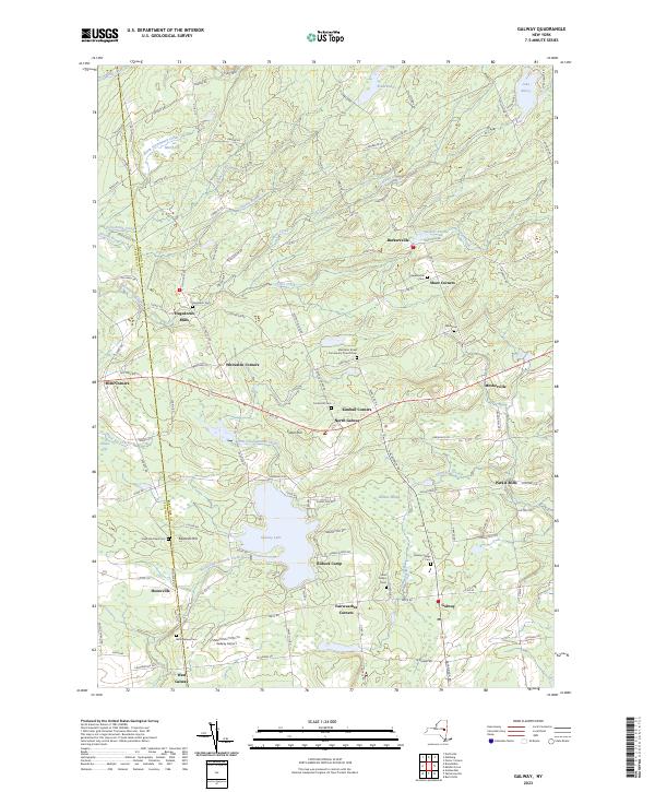 Galway, NY — USGS 7.5-minute topo (2023)