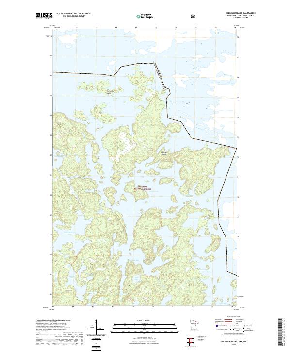 Coleman Island, MN-ON — USGS 7.5-minute topo (2022)