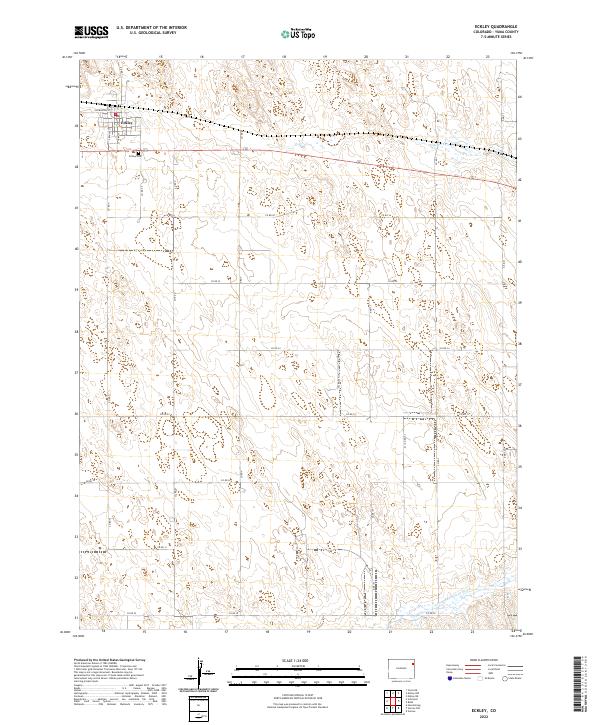 Eckley, CO — USGS 7.5-minute topo (2022)